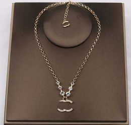 10 Color Gold Silber Luxus Designer Anhänger Halsketten Kupferkristall Strass Halskette 18K Plattierte Frauen Juwellry Accessoires Geschenk YQBG