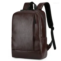 Backpack 2024 Fashion Men Teenager Designer PU Backpacks Male High Quality Travel
