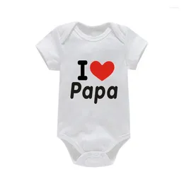 Rompers I Love Mom & Dad Kids Customized Print T Shirt Baby Custom Your Own Design T-shirt Boys Girls DIY Born Clothes 0-2 Years Old