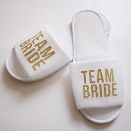 Slippers 1 Pair Bride Shower Wedding Decoration Bridesmaid Party Spa Soft Ladies Bachelorette Supplies Gifts