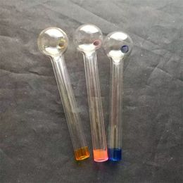 Multicolor Sprayed Caulgang Glass bongs accessories Colorful Pipe Smoking Curved Glass Pipes Oil Burner Pipes Water Pipes Dab Rig Glass