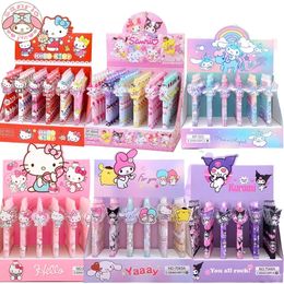 48pcs/Lot Kuromi Cinnamoroll Pens Pens Kawaii Black Pen School Student Office Prywatne artykuły papierowe