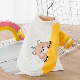 Dog Apparel Spring And Summer Puppy Clothes Than Bear Thin Breathable Cartoon Sweater Cute Teddy Two-legged Pet Clothing Pullover