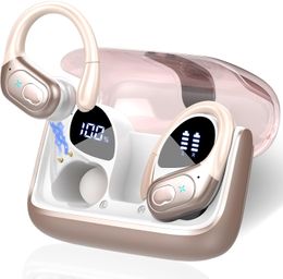 Wireless Earbuds 75hrs Bluetooth 5.3 Headphone Sport,Bluetooth Earbuds Stereo Deep Bass Over Ear Bud with Earhooks, ENC Noise Cancelling Mic