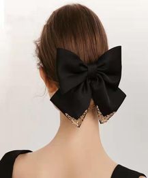 Barrettes Palace style high luxury bow hairpin design sense of elegance top head hair spring clip hair accessories8454886