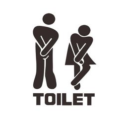 Funny Bathroom Entrance Sign Sticker For Home Cafe el Toilets Door Decor2285220