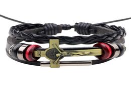 Jesus Leather Bracelet Woven Bracelet Beaded Leather Bracelet Yiwu Jewelry8914582