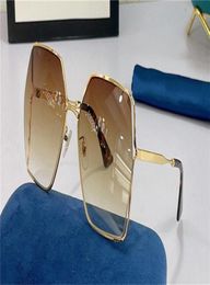 New fashion design woman sunglasses 0817 metal full frame irregular lens spring leg trend and generous shape uv400 protective eyew9296947