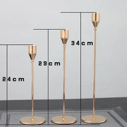 Candle Holders 1set Candlestick 9" 11.4" 13" Ingle Head Tall Decorative Holder Centerpiece Table Decor For Home Party Wedding Dinning
