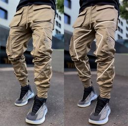 Designer Mens Pants with Panelled pattern Loose Drawstring Sport Pant Casual Cargo Trousers Sweatpants for Man Woman Harem Many Po3376264