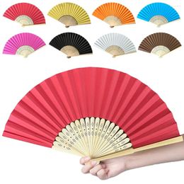 Decorative Figurines Hand Fan Bamboo Paper Pocket Folding DIY Wedding Decoration Guest Gift For Birthday Summer Party