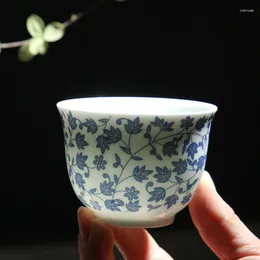 Cups Saucers TANGPIN Blue-and-white Ceramic Teacup Porcelain Tea Cup Household Chinese 150ml