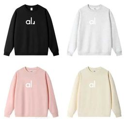 Al Women Yoga Outfit Perfectly Oversized Sweatshirts Sweater Loose Long Sleeve Short Sleeves Crop Top Fitness Workout Crew Neck Blouse Gym Ladies Womens Hoodi 2XLX