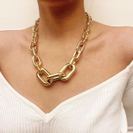 Chains Gothic Hip-hop Thick Chain Short Choker Necklace Fashion Statement Clavicle Women Party Jewelry