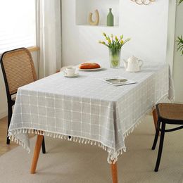 Table Cloth Rectangle Tablecloths For Tables Rustic Waterproof Cotton Linen Tablecloth Wrinkle Free