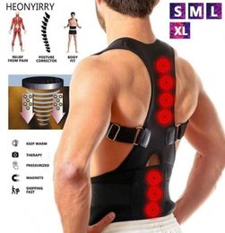Magnetic Posture Corrector Neoprene Back Corset Brace Straightener Shoulder Back Belt Spine Support Belt for Men Women1016286