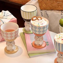 Mugs Mug Cute Hand Painted Goblet Rregular Large Capacity Coffee Cup Ceramic Dessert Cups For Kids