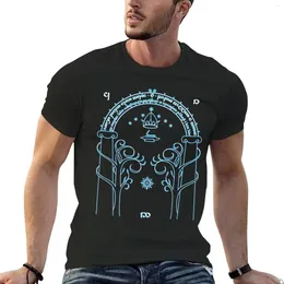 Men's Tank Tops Gate To Moria - Light Blue T-Shirt Graphic T Shirt Black Shirts Mens Plain