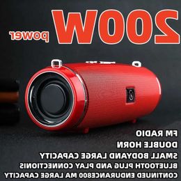 Portable Speakers 200W High Power Portable Bass TWS/FM/Voice Prom Outdoor Wireless Audio 3D Surround Bluetooth Speaker Caixa De Som Bluetooth 845K