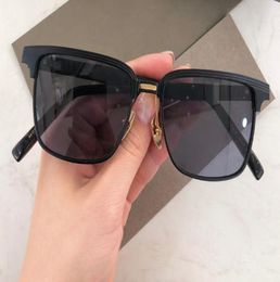 Classic Square Sunglasses 2076 Black Gold Frame men Fashion sun glasses gafas de sol with box5914867