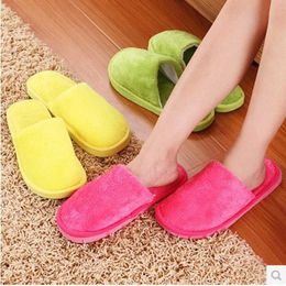 Slippers Winter Footwear Flat New Women Indoor Home Non Slip Versatile House Shoes Warm Plush Cotton Slippers Men Slippers S246047