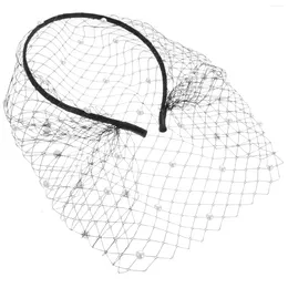 Bridal Veils Veil Wedding Hair Accessories Black Headband Headpiece For Bride Mesh Women Dresses