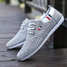 Casual Shoes Autumn Canvas Flats Men's Korean Lace Up Fashion Soft Sole Breathable Cloth Masculino Adulto Footwear