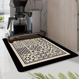 Carpets Kitchen Drain Pad Absorbent Dish Drying Mat Coffee Machine Draining Pads Table Placemat Heat Insulation Anti Slip Rugs