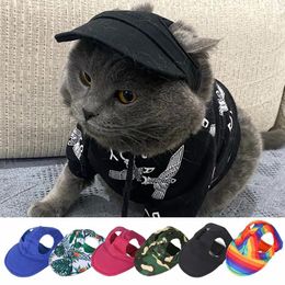 Dog Apparel Pet Sun Hat Summer Shade Baseball Cap Tongue Cat Accessories Travel Caps Puppy Solid Colour