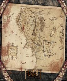 THE HOBBIT MIDDLE EARTH MAP Art Silk Print Poster 24x36inch60x90cm 0157095555