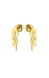 10Pairlot Sweet Tiny Leaf Earring Stainless Steel Earrings Simple Olive Branch Ear Studs Jewellery For Women Girls3232332