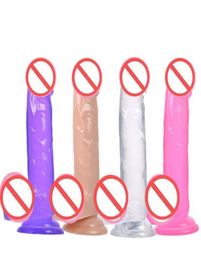 Women Long Butt Plug Crystal Large Simulation Penis Dildos Adult Products Whole Can Be Customised Big Dildo5246702