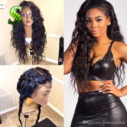 Loose Curly 360 Lace Frontal Wig Natural Black Colour Kinky Curl Simulaiton Human Hair Wigs For Women Synthetic Jhpko