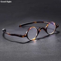 Eyeglass Frame TR90 Samrt Reading Glasses Portable Anti Blue Retro Fashion Glasses Mens Round Glasses Reader+1.5+2+3.5+4 G240529