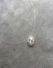 Designer Necklace Luxury Bracelet Choker Invisible Fish Line Crystal Pendants Neck Zircon Women Clavicle Chain Lady Feminino Colla8666666