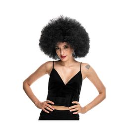 Hot selling wig Afro Black fluffy big bang synthetic wig with synthetic Fibre hair