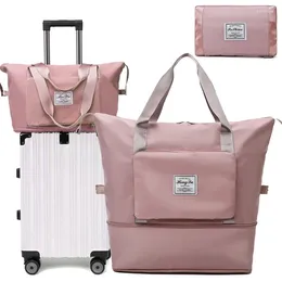 Storage Bags Foldable Travel Bag Large Capacity Waterproof Luggage Tote Handbag Women Sport Yoga Shoulder Men Gym Crossbody