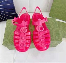C64Sandals Designers Women Classic Sandal Rubber Slippers Jelly Sandals Beach Flat Casual Shoe Alphabet Pink Green Candy Colors Outdoor Roman Shoes