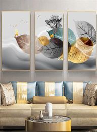 3 Panels Canvas Painting Wall Posters and Prints leaves HD Wall Art Pictures For Living Room Decoration Dining Restaurant el Home 4210918
