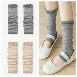 Women Socks Breathable Short Spring Summer Y2K Lolita Ultra-thin Harajuku Street Ruffles Knee