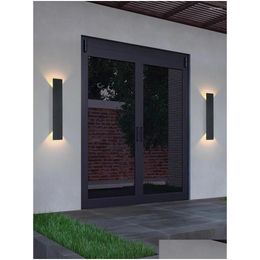 Wall Lamp Modern Led Waterproof Outdoor Up Down Ip65 Aluminium 18W Light Indoor Decorated Sconce Drop Delivery Home Garden Hotel Suppli Otihc