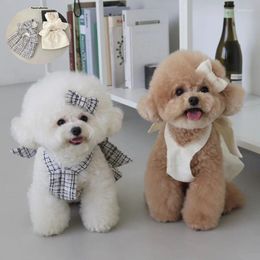 Dog Apparel Autumn Winter Knitted Bow Suspender Skirt Clothes Puppy Po Pose Style For Small Dogs Fashion Boy Girl Chihuahua