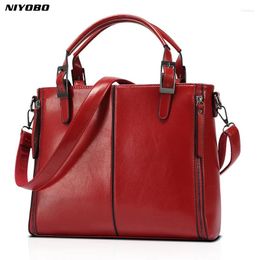 Evening Bags NIYOBO Luxury Women Messenger Leather Handbags Top-Handle Ladies Tote Retro Shoulder Female Crossbody Bag Bolsos