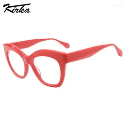 Sunglasses Frames Kirka Female Eyewear Acetate Large Cat Eye Thick Glasses Optical Prescription Wide Temples Colours WD1460