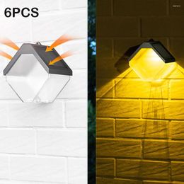 Garden Decorations 2PCSLED Solar Lights Outdoor Lighting Decoration Deck Light Wall Stairs Waterproof Fence Lamp Step Landscape