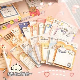 48 pcs/lot Kawaii Animal Girl Memo Pad Sticky Notes Cute N Times Stationery Label Notepad Bookmark Post School Supplies 240604
