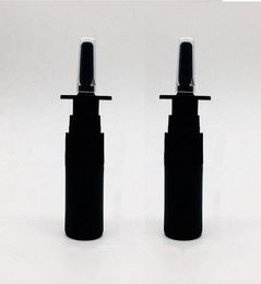 50pcs 5ml Refillable Black Plastic Nasal Spray Bottle Pump Sprayer Container Vial Pot for Saline Water Wash Applications3827036