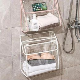 Storage Boxes Pvc Bathroom Bag Waterproof Wall Hanging Clear Shower Towel Clothes Transparent Toiletries Organizer