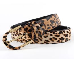 Fashion lady belts Leopard designer cow real leather belt for women luxury belt for men women74330928838564