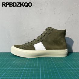 Casual Shoes Sneakers Men Hip Hop Flats Lace Up Brand Skate Street Style Athletic Cowhide High Top Sport 45 Big Size Trainers 46 Nubuck